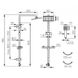 Душова система без змішувача FERRO SQUERTO LUX NP24, хром 80000001737 фото 2