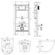 Набор инсталляция IMPRESE i-FRAME i1210 с унитазом VOLLE AMADEUS 2.0 vortice 101935 фото 2