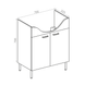 Тумба с умывальником RJ SOFT-L RJFU023-0170WHSET (RJFU023-0170WH+L81970000), 66 см, белый 90277 фото 2