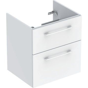 Шафка для вбудованого умивальника slim rim 60см з двома шухлядами 58,8х63,5х50,2 см GEBERIT SELNOVA SQUARE 501.204.00.1, білий 100383 фото