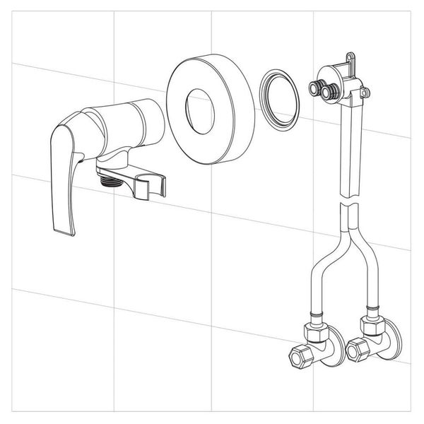 Гигиенический душ со смесителем IMPRESE LOKET VR30230B-BT 69094 фото