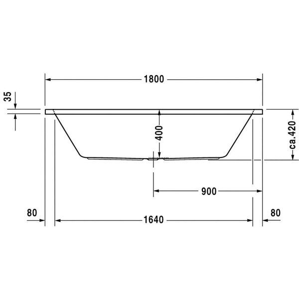 Ванна акрилова DURAVIT D-CODE 180x80 700101000000000 29230 фото