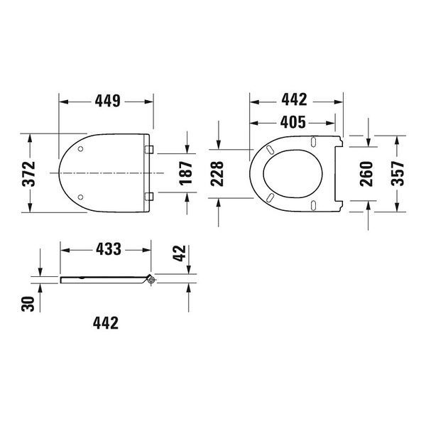 Кришка для унітазу DURAVIT DURAVIT NO.1 0020710000, Basic 800006240 фото