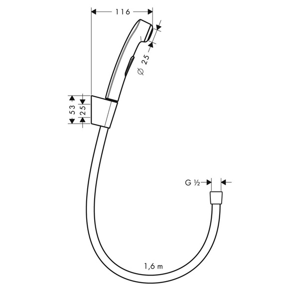 Гигиенический душ HANSGROHE HANSGROHE 32128000 13092 фото