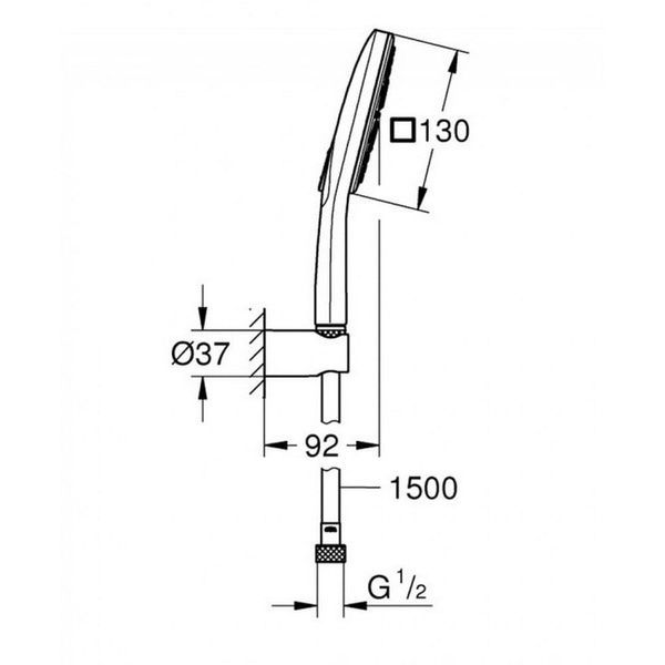 Гарнітур душовий GROHE RAINSHOWER 26589000 79673 фото