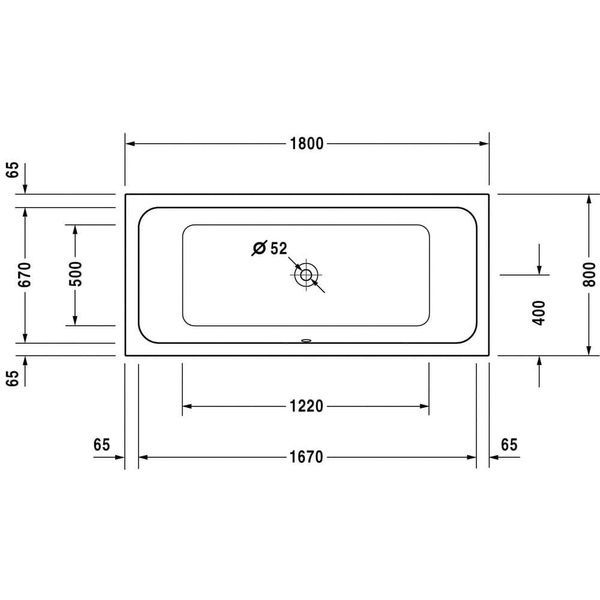 Ванна акрилова DURAVIT D-CODE 180x80 700101000000000 29230 фото