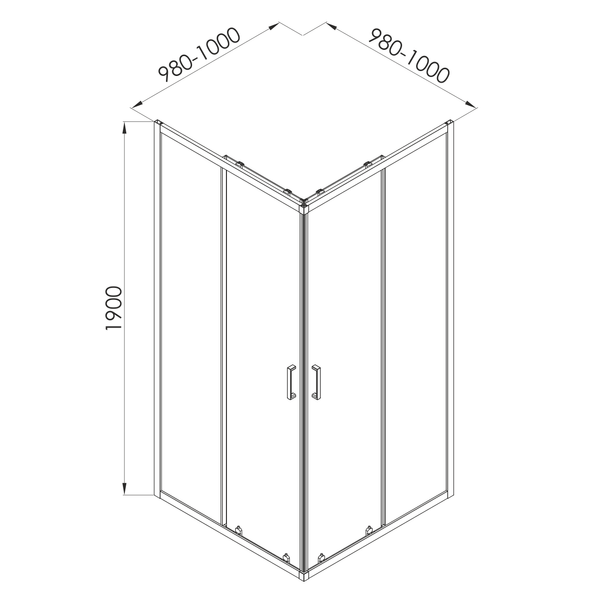 Душевая кабина квадратная 100Х100 IMPRESE SCALA s09806082GR 95141 фото