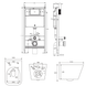 Набор инсталляция IMPRESE i-FRAME i1210 с унитазом VOLLE LIBRA 2.0 vortice 101984 фото 2