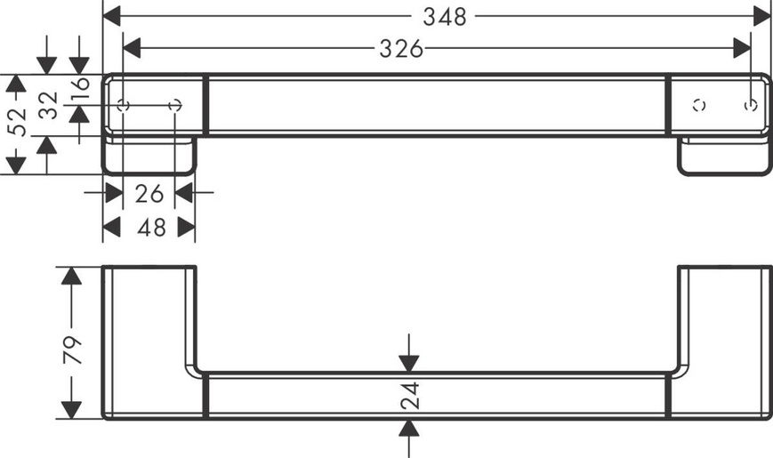 Поручень HANSGROHE ADDSTORIS 41744700, белый матовый 88183 фото