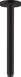 Кронштейн верхнього душу стельовий HANSGROHE 27389670, чорний матовий 72111 фото 1