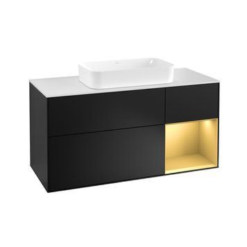 Тумба под раковину VILLEROY & BOCH FINION G711HFPD, черный 800005650 фото