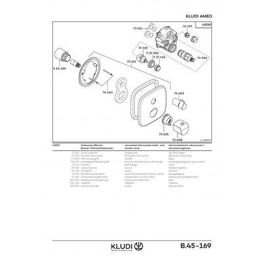 Зовнішня частина змішувача KLUDI AMEO 418300575, хром 80000001533 фото