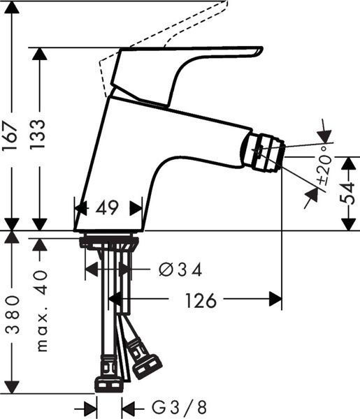 Змішувач для біде HANSGROHE FOCUS 31922000 800003851 фото