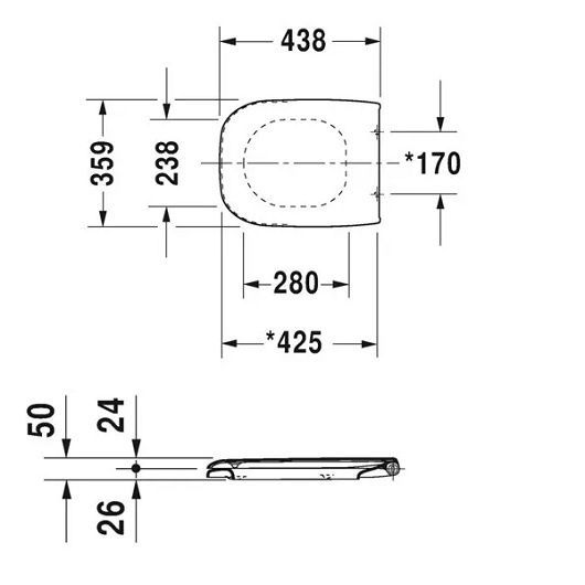 Кришка для унітазу DURAVIT D-CODE 0067310000 800006241 фото