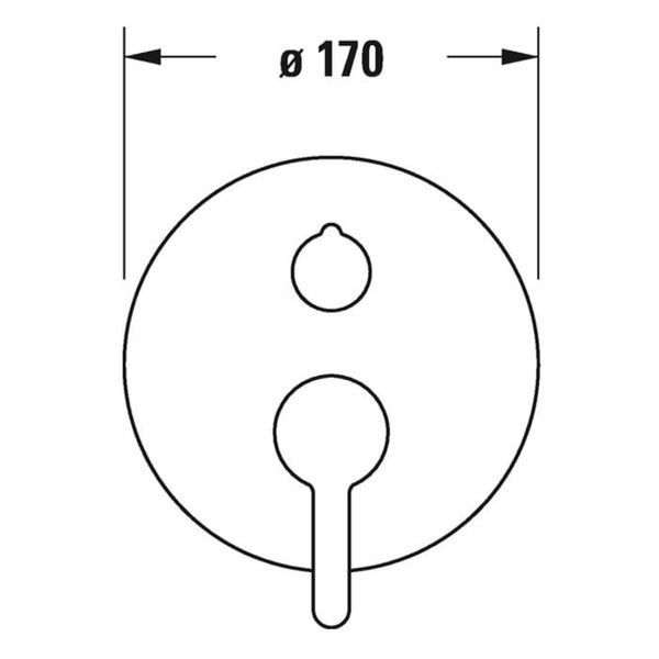 Змішувач для душу прихованого монтажу DURAVIT C.1 C14210012046, чорний матовий 800006141 фото