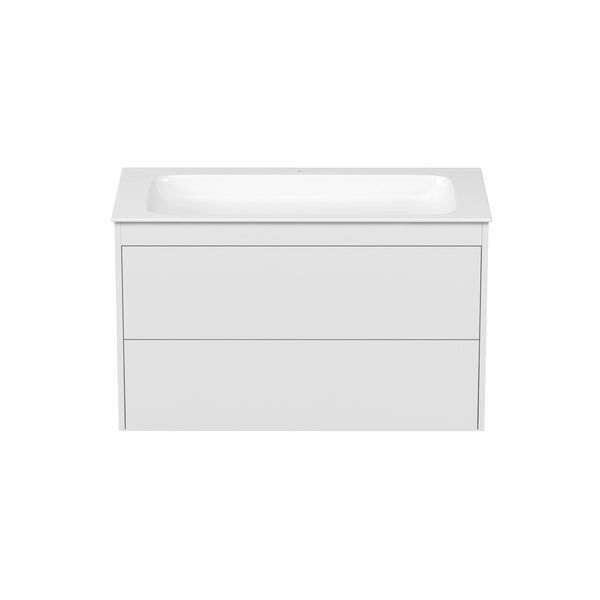 Комплект меблів: тумба + умивальник VILLEROY&BOCH FINION 120см SVOYA SG-4166+4164CBR2, білий матовий 103098 фото