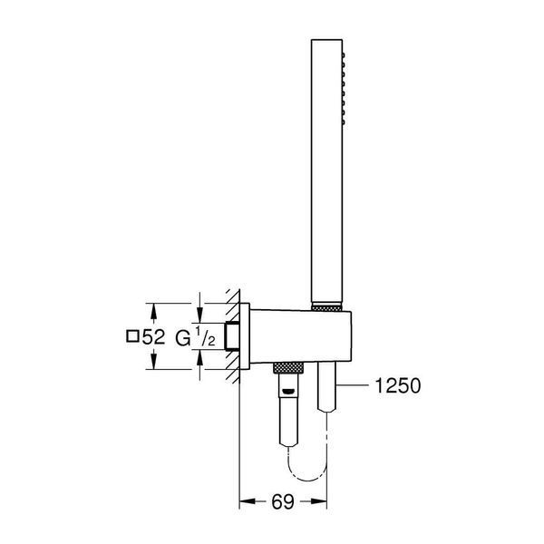 Душова система із змішувачем прихованого монтажу GROHE TEMPESTA 250 26415SC3 79289 фото
