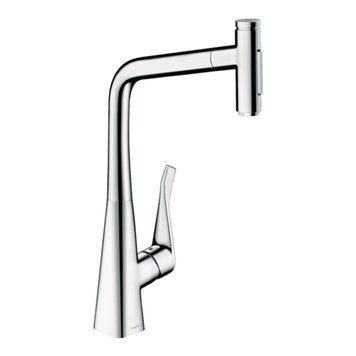 Смеситель кухонный с выдвижным изливом HANSGROHE METRIS SELECT M71 73820000 800004202 фото