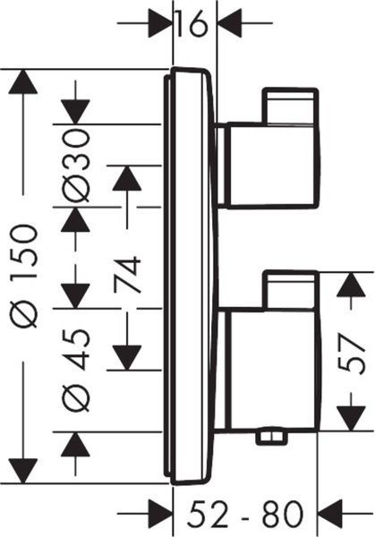 Термостат для душа HANSGROHE ECOSTAT S 15758700, белый матовый 800004502 фото
