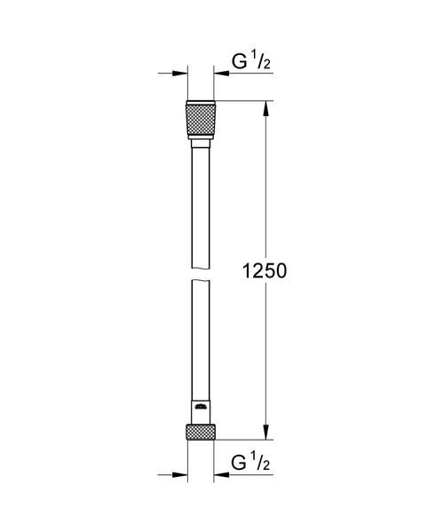 Шланг для душа 1250 мм GROHE SILVERFLEX 28362KF1, чорний матовий 94813 фото