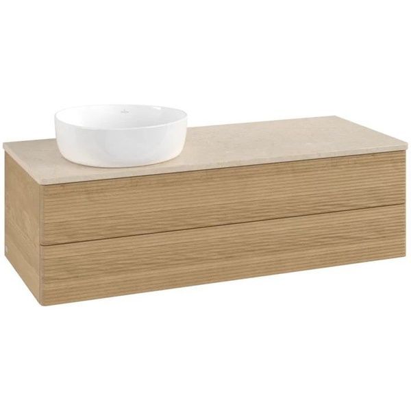 Тумба під умивальник VILLEROY & BOCH ANTAO L22113HN, 120x50x36 см, з підсвічуванням, 2 шухляди, дуб 800005701 фото