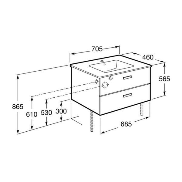Тумба для ванной комнаты ROCA VICTORIA BASIC A856682806, белый 77652 фото
