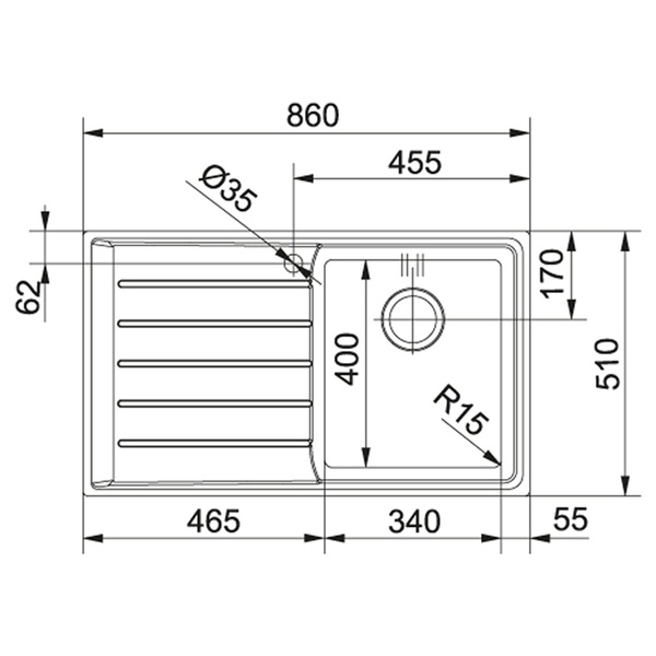 Кухонна мийка FRANKE NEPTUNE PLUS NPX 611 101.0068.360, нержавіюча сталь 800006742 фото