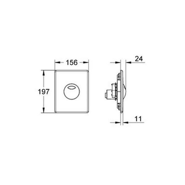 Змивна клавіша GROHE SKATE 38862000 43188 фото