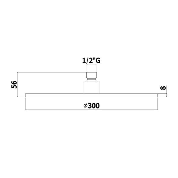 Душевая система с изливом верхний душ Ø300 мм PAFFONI KIT KITLIG019HG300, золото 800000007250 фото