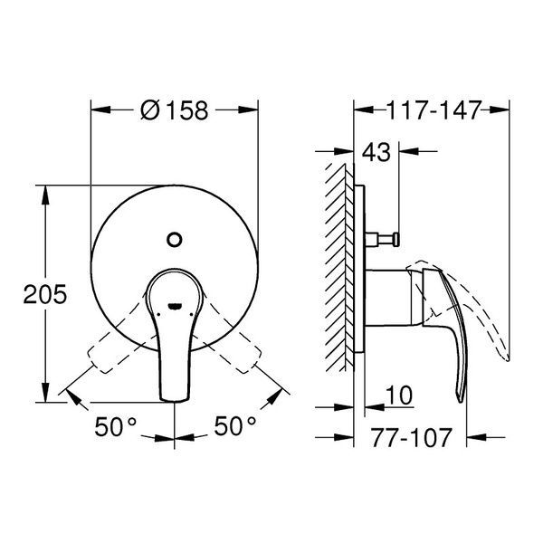 Душова система із змішувачем прихованого монтажу GROHE SMARTCONTROL 34614SC4 67390 фото