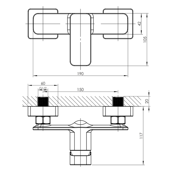 Змішувач для душу з гарнітуром IMPRESE SLANICE f03312401SA, хром 95499 фото