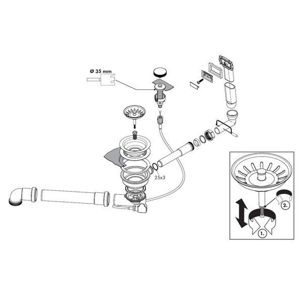 Сифон для кухонной мойки HANSGROHE 43937000 79297 фото