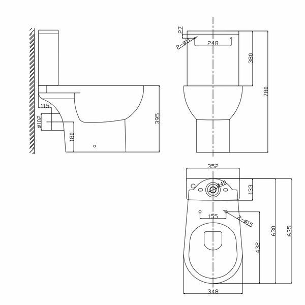 Унитаз напольный безободковый RJ FLIP RJCE08209 95361 фото