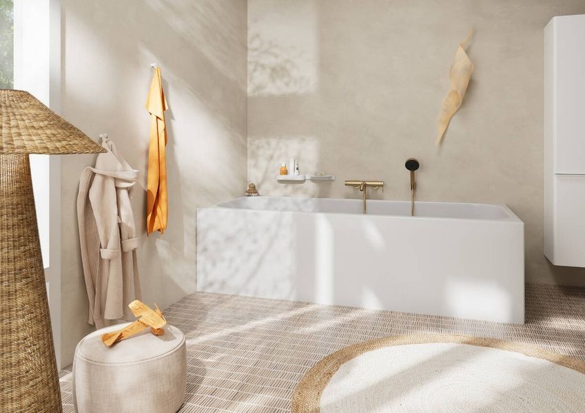 Смеситель для ванны HANSGROHE TECTURIS S 73422140, бронза сатин 92497 фото