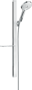 Душевой набор с душевой штангой и мыльницей HANSGROHE RAINDANCE SELECT 27648400, хром с белым 63785 фото