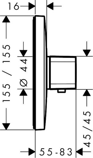 Термостат для душу HANSGROHE ECOSTAT E 15705000 46614 фото