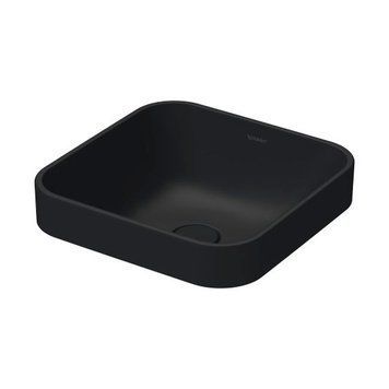 Умивальник накладний DURAVIT HAPPY D.2 PLUS 2359401300, 40х40, чорний матовий 800006093 фото