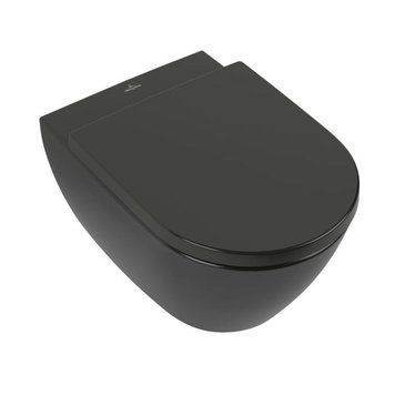 Унітаз підвісний VILLEROY & BOCH SUBWAY 2.0 5614R0S5, CeramicPlus DirectFlush, чорний 800005702 фото