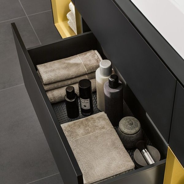 Тумба под раковину VILLEROY & BOCH FINION G741HFPD, черный 800005652 фото
