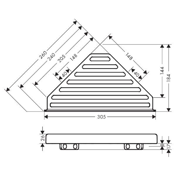 Кутовий кошик HANSGROHE ADDSTORIS 41741340, чорний матовий хром 86305 фото