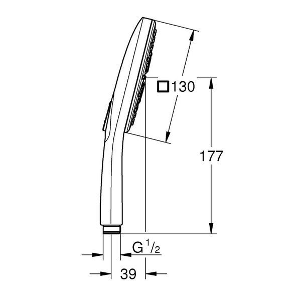 Ручний душ GROHE RAINSHOWER 26550000, хром 79679 фото