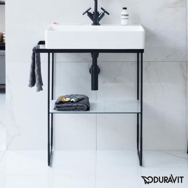 Консоль металлическая напольная DURAVIT DURASQUARE 0031034600, черный 800006243 фото