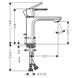Змішувач для умивальника HANSGROHE REBRIS S 72517670, чорний 88379 фото 2