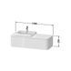 Тумбочка для подвесной консоли DURAVIT HAPPY D.2 PLUS HP4942R3939, 130x55 умывальник справа 800006193 фото 2
