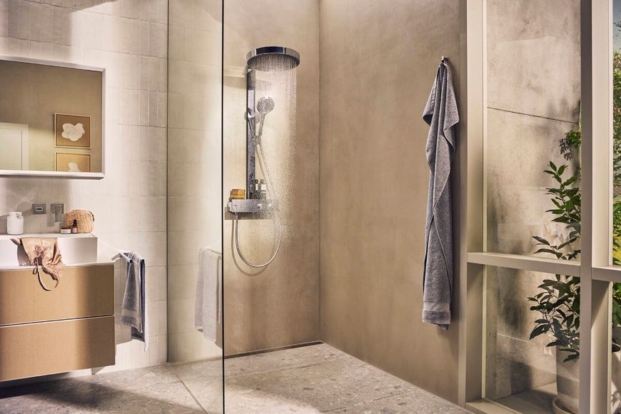 Душевая система с термостатом HANSGROHE RAINFINITY 26853000 93675 фото