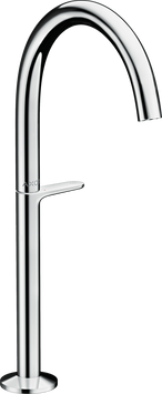 Смеситель для раковины Select 260 AXOR ONE 48030000, для накладной раковины, с донным клапаном Push-Open 87434 фото
