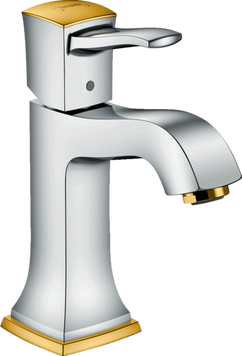 Смеситель с донным клапаном HANSGROHE METROPOL CLASSIC 31300090, золото глянец 55669 фото