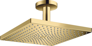 Верхний душ с потолочным кронштейном HANSGROHE RAINDANCE 26250990, золото глянец 77123 фото