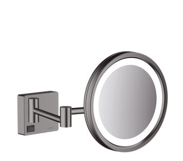 Зеркало для бритья с подсветкой HANSGROHE ADDSTORIS 41790340, черный матовый хром 86293 фото