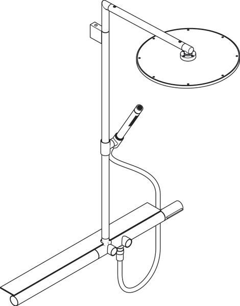 Showerpipe с термостатом 800 и верхним душем 350 1jet AXOR SHOWER SOLUTIONS 27984000 61534 фото